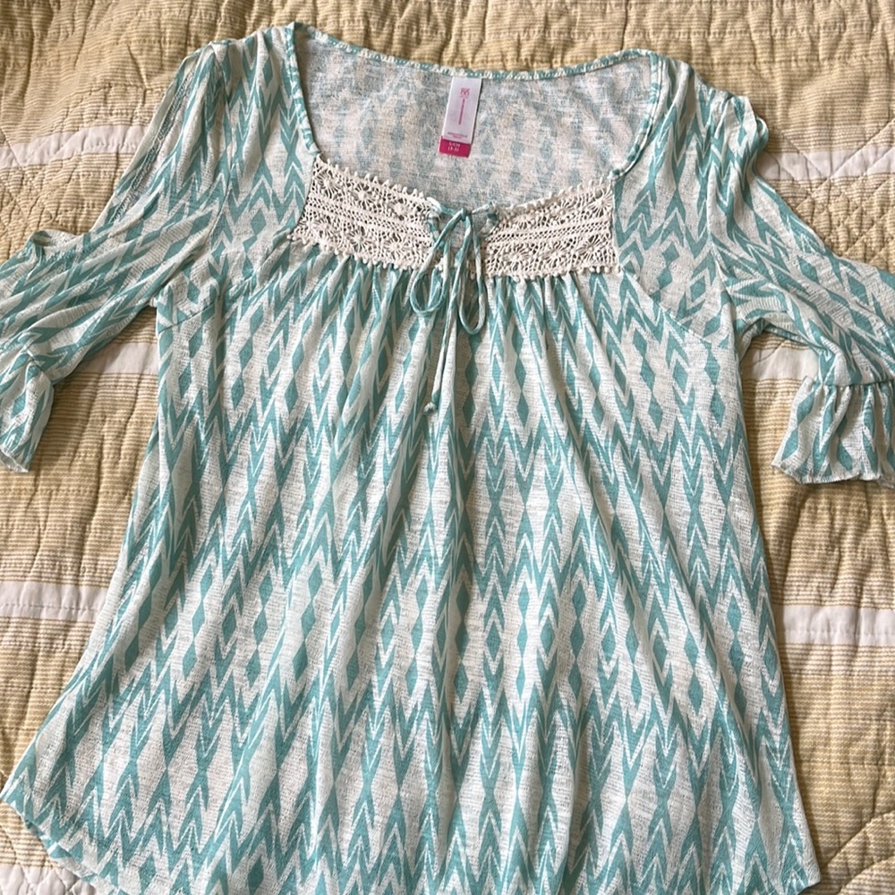 Mint green blouse